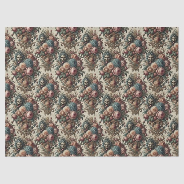 Papel De Seda Réquiem Rhapsody - Floral gótica (Anverso)
