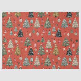 Papel De Seda Resonancias Navideñas-Rojo