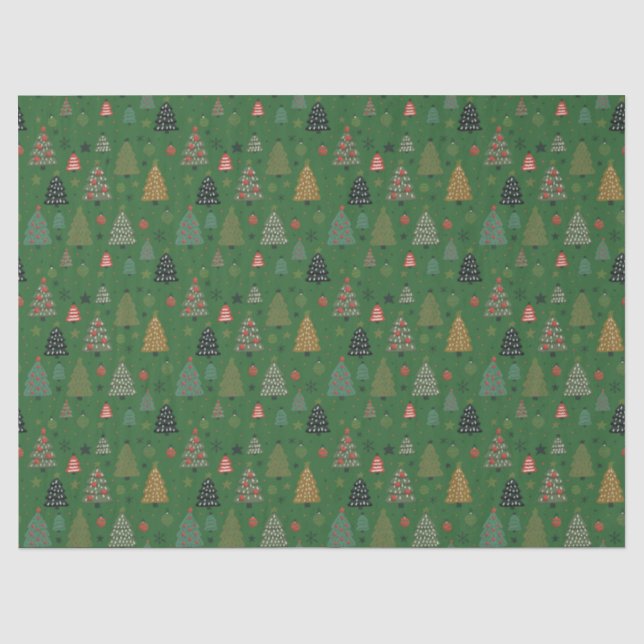 Papel De Seda Resonancias Navideñas-Verde (Anverso)