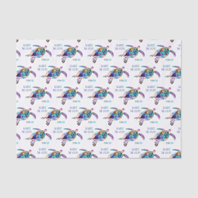 Papel De Seda Respeto a la cita de la tortuga marina (Anverso)