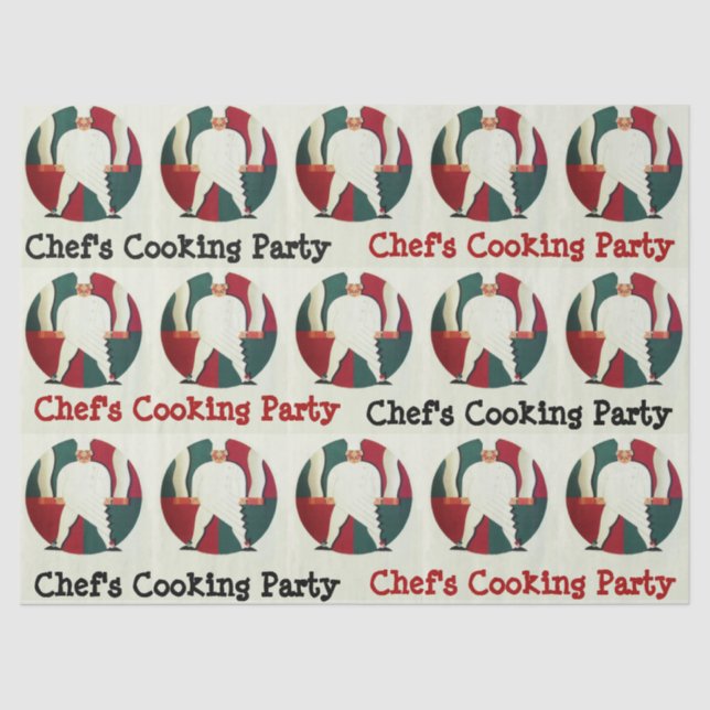 PAPEL DE SEDA RESTAURANTE FIESTA DE COCINA CHEF (Anverso)