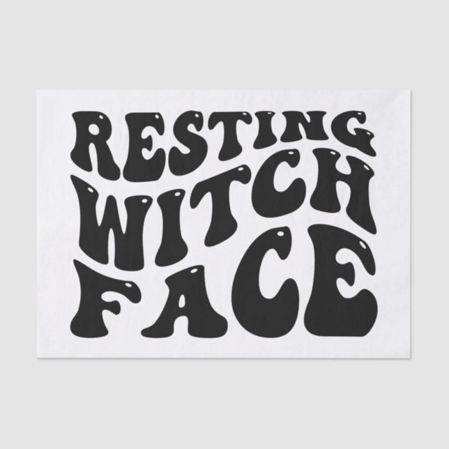 Papel De Seda Resting Witch Face-Halloween-Spooky-Scary-Funny (Anverso)