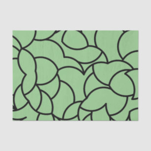 Papel De Seda Resumen abstracto negro y verde entrelazado