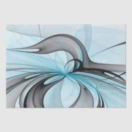 Papel De Seda Resumen Antracita Gris Azul azul arte fractal mode