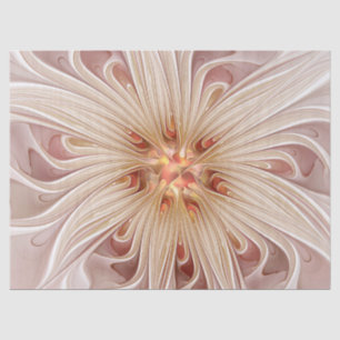 Papel De Seda Resumen Arte Fractal Peach Pastel Moderno