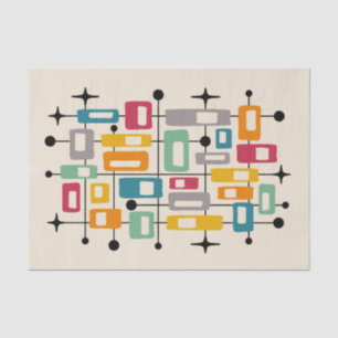 Papel De Seda Resumen atómico moderno de mediados del siglo XX