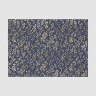 Papel De Seda Resumen azul y oro Resumen Art Deco deja patrón