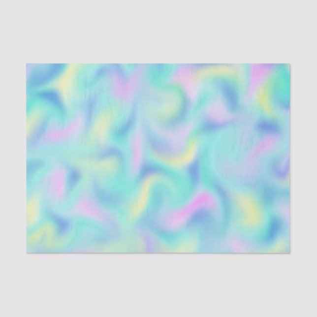 Papel De Seda Resumen Bonito Pastel Swirls (Anverso)