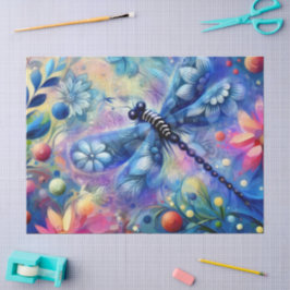Papel De Seda Resumen caprichoso Descomposición floral de la lib
