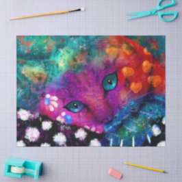 Papel De Seda Resumen caprichoso Dreamy Kitty Cat Decoupage