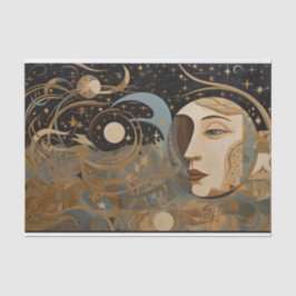 Papel De Seda Resumen celeste Desenlace de pintura geométrica