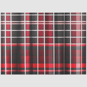 Papel De Seda Resumen Colección popular Red Black Plaid