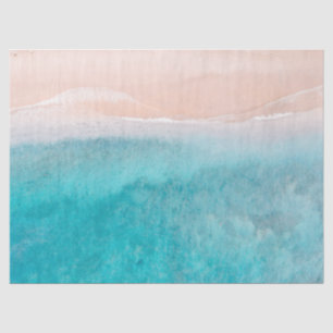 Papel De Seda Resumen de acuarela oceánica 17x23 Descodificación