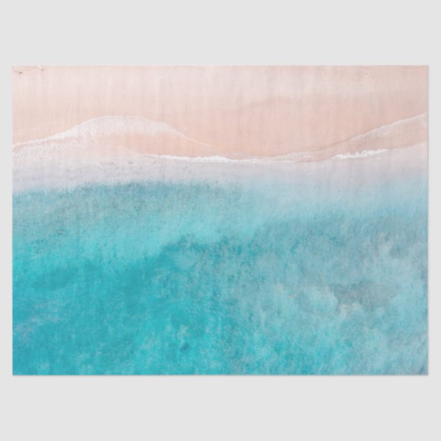 Papel De Seda Resumen de acuarela oceánica 17x23 Descodificación (Anverso)