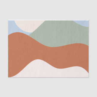 Papel De Seda Resumen de arte paisajístico - Terracota, Sage & S