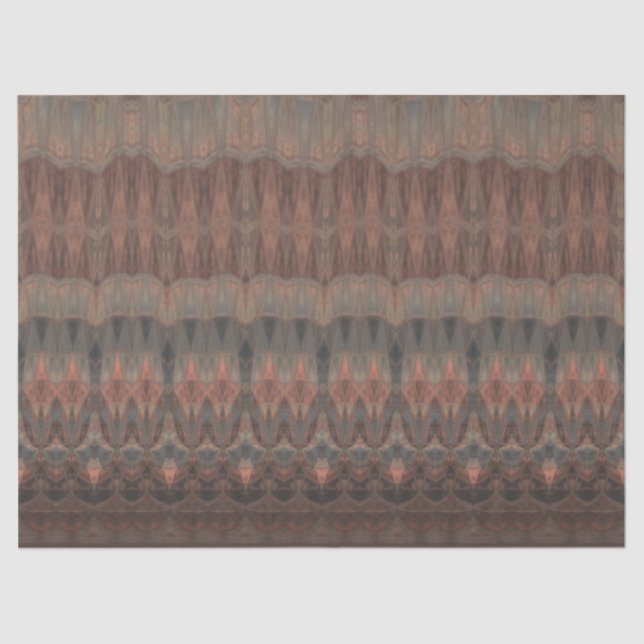 Papel De Seda Resumen de Batik Boho Otoeste Otoño (Anverso)