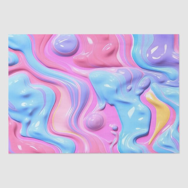 Papel De Seda Resumen de burbuja plástica (Anverso)