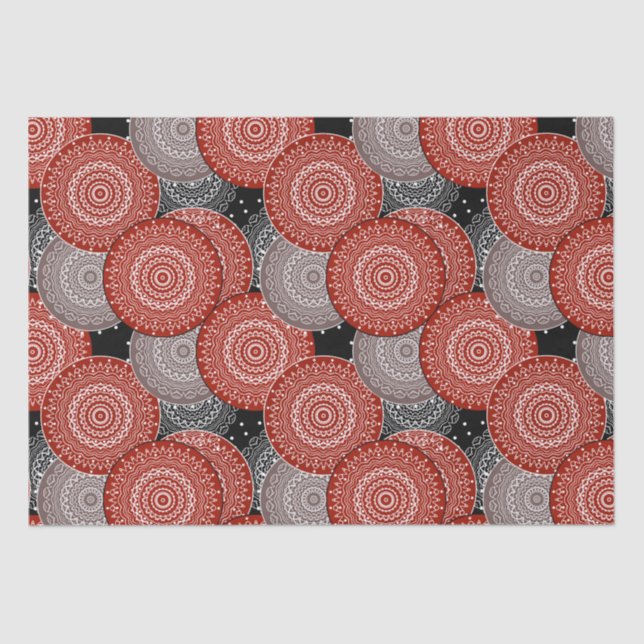 Papel De Seda Resumen de círculos geométricos modernos redondead (Anverso)