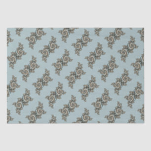 Papel De Seda Resumen de espirales de arte fractal beige claro a