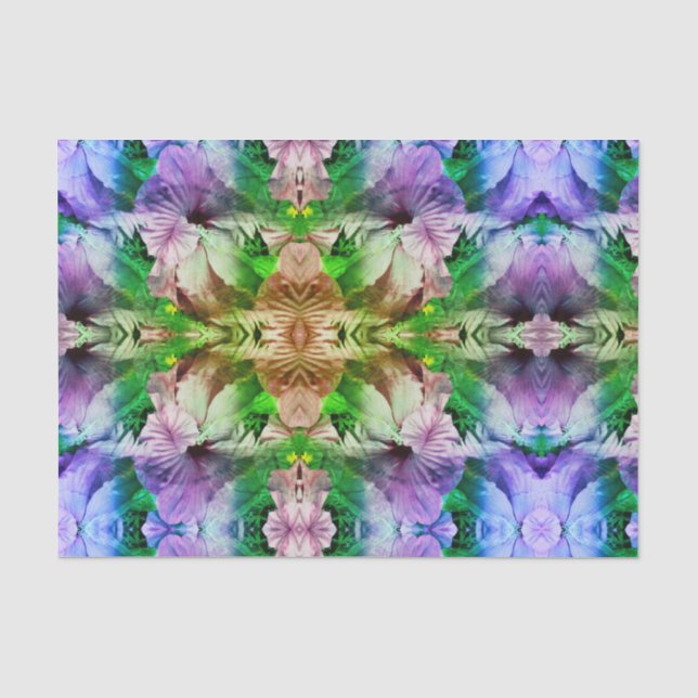 Papel De Seda Resumen De Flor Rosa Hibiscus Dolor (Anverso)