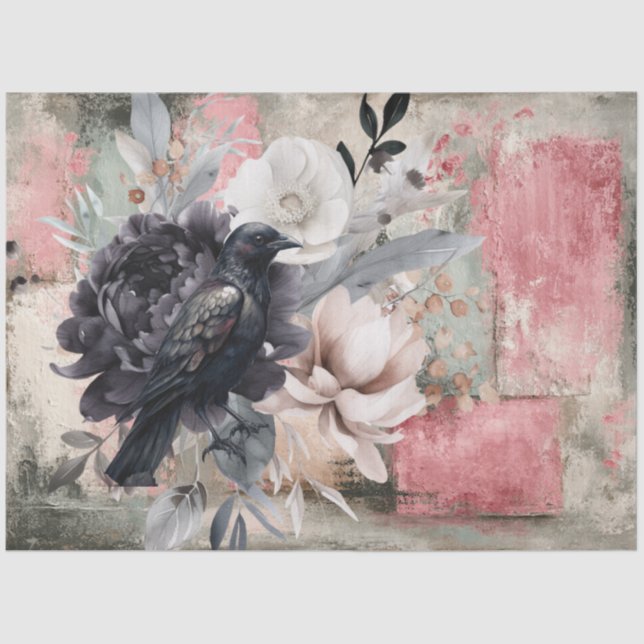 Papel De Seda Resumen de la decepción del colegio de arte Floral (Anverso)