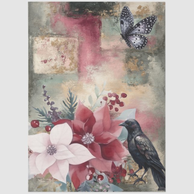 Papel De Seda Resumen de la decepción del colegio de arte Floral (Anverso)