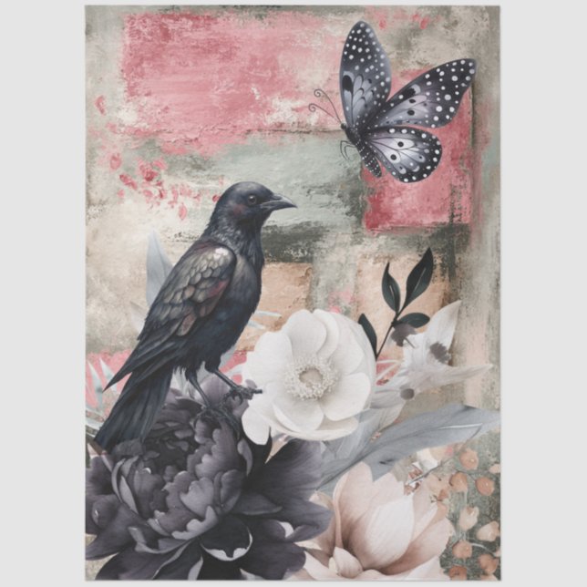 Papel De Seda Resumen de la decepción del colegio de arte Floral (Anverso)