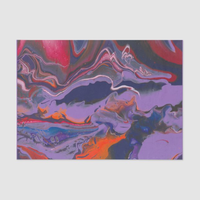 Papel De Seda Resumen de la declaración blanca del Naranja rojo  (Anverso)