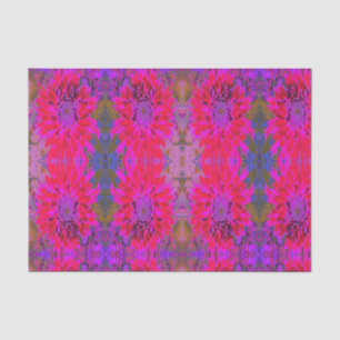 Papel De Seda Resumen de la flor magenta, púrpura y dahlia roja