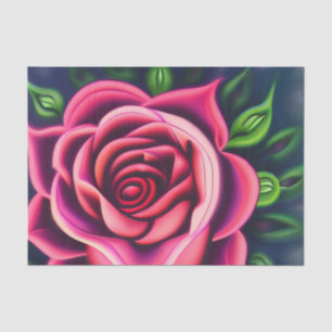 Papel De Seda Resumen de la flor rosa rosada romántica