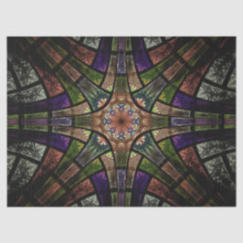 Papel De Seda Resumen de la ventana de vidrio templado fractal 2