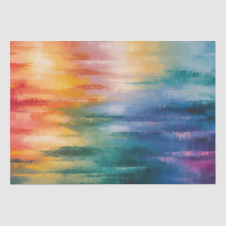 Papel De Seda Resumen de los colores del arcoiris en el horizont