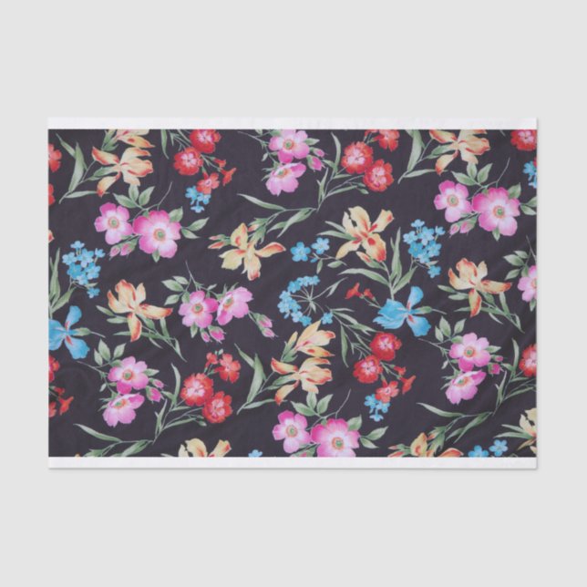 Papel De Seda Resumen de patrón floral (Anverso)