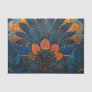 Papel De Seda Resumen de Peacock Art Deco