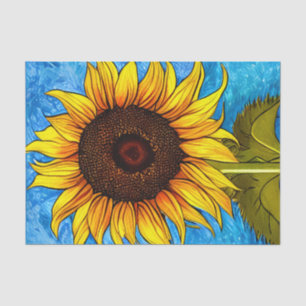 Papel De Seda Resumen de pintura de girasol