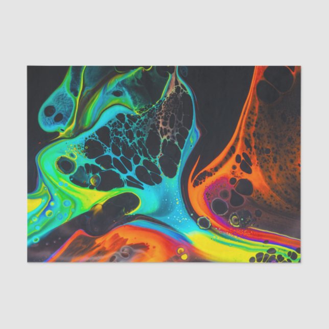 Papel De Seda Resumen de pintura flotante, desconexión, relleno  (Anverso)