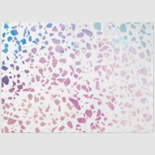Papel De Seda Resumen del patrón azul y rosado del mezzo Terrazz