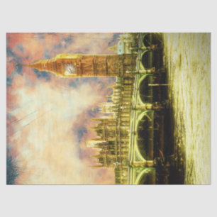 Papel De Seda Resumen del puente Golden Westminster en Londres