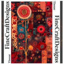 Papel De Seda Resumen Desenlace de estilo de inclinación floral 