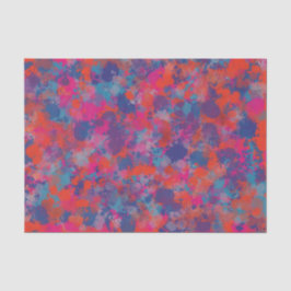 Papel De Seda Resumen digital moderno en tonos rojos y azules