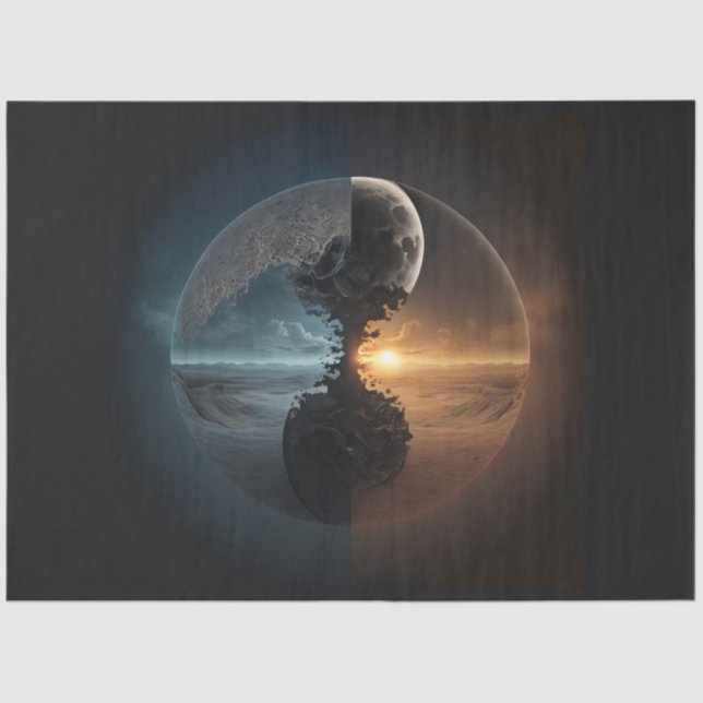 Papel De Seda Resumen Diseño de la serie Ying Yang 5 (Anverso)