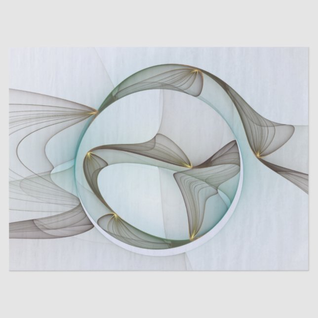 Papel De Seda Resumen Elegancia dorada turquesa moderna (Anverso)