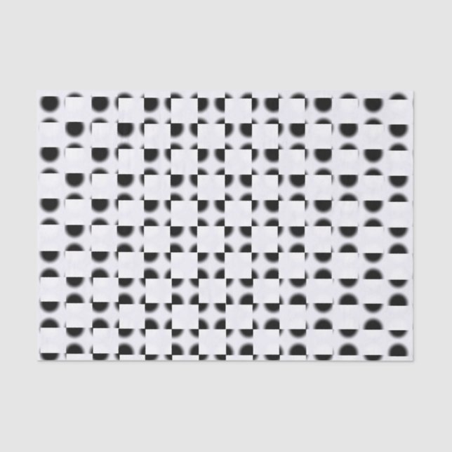 Papel De Seda Resumen en blanco y negro (Anverso)