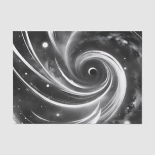 Papel De Seda Resumen espacial en blanco y negro