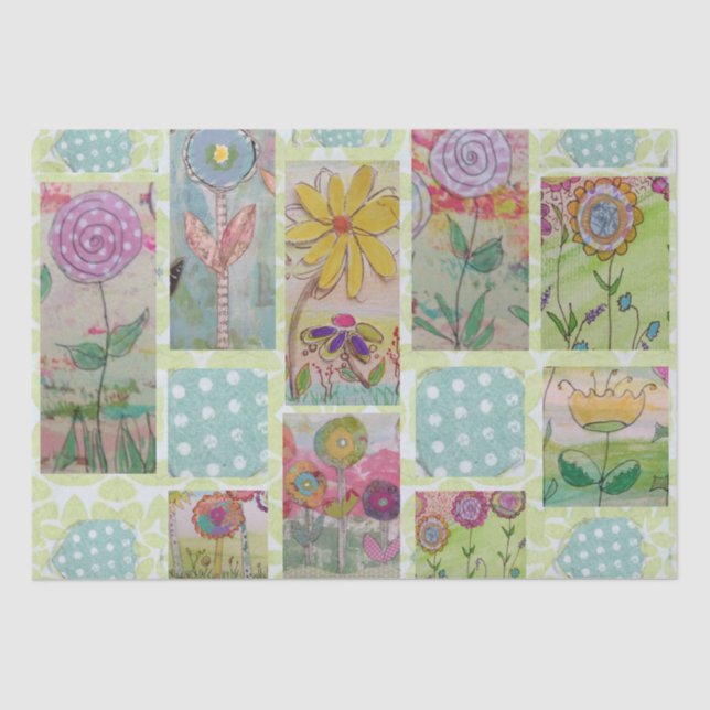 Papel De Seda Resumen floral 9 (Anverso)