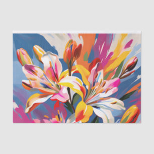 Papel De Seda Resumen Flores de alstromerías vibrantes