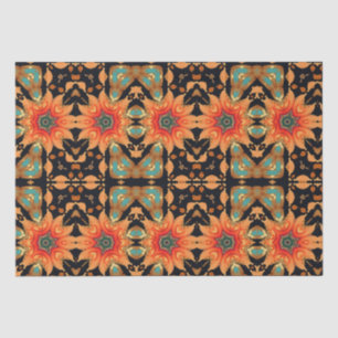 Papel De Seda Resumen Flores vívidas Decoupage