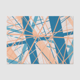 Papel De Seda Resumen Geométrico Guay Blue Peach Paper