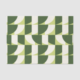 Papel De Seda Resumen geométrico verde blanco