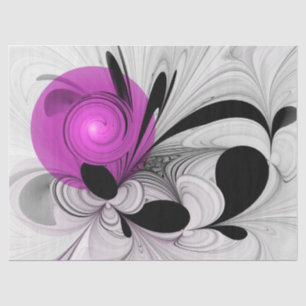 Papel De Seda Resumen Gris Negro Con Arte Fractal Magenta
